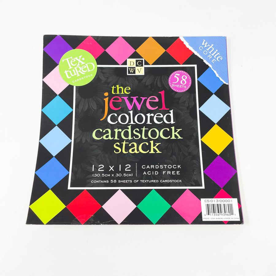 Jewel Colored Textured Cardstock Stack 12 x 12