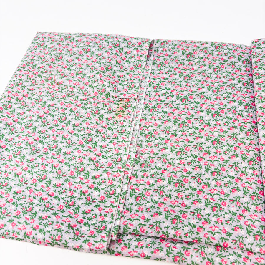 Appx 1 yd (Spots) - Light Pink Floral Cotton Fabric
