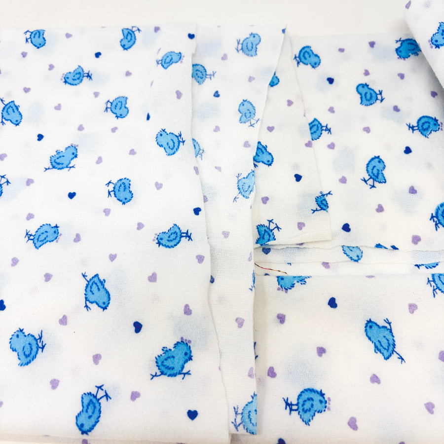 Appx 1 yd - Little Chicks Gauze-y Thin Flannel Fabric