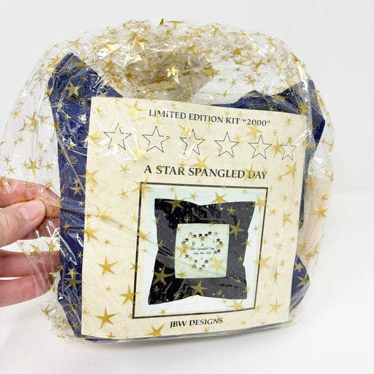 JBW Designs - 4th of July Limited Edition Kit "2000" Cross Stitch Pillow