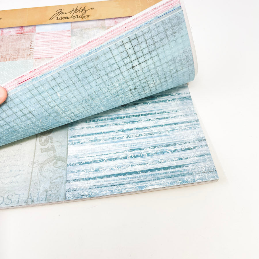 Tim Holtz Idea-ology Vintage Shabby 12 x 12 Scrapbook Pad