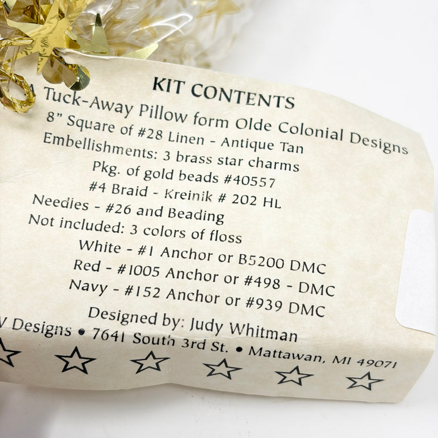 JBW Designs - 4th of July Limited Edition Kit "2000" Cross Stitch Pillow