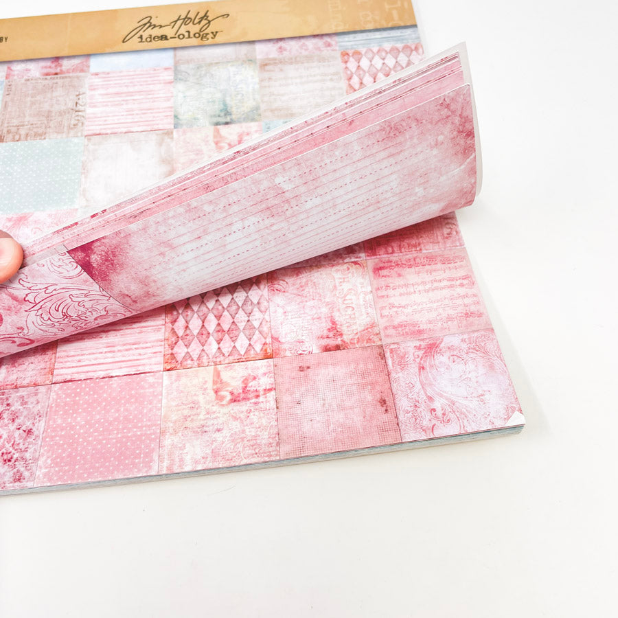 Tim Holtz Idea-ology Vintage Shabby 12 x 12 Scrapbook Pad