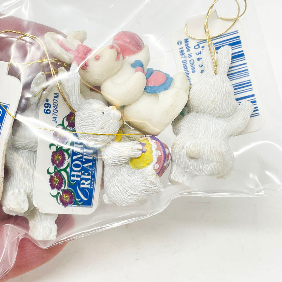 Bundle 2: Four Easter Bunny Miniature Ornaments