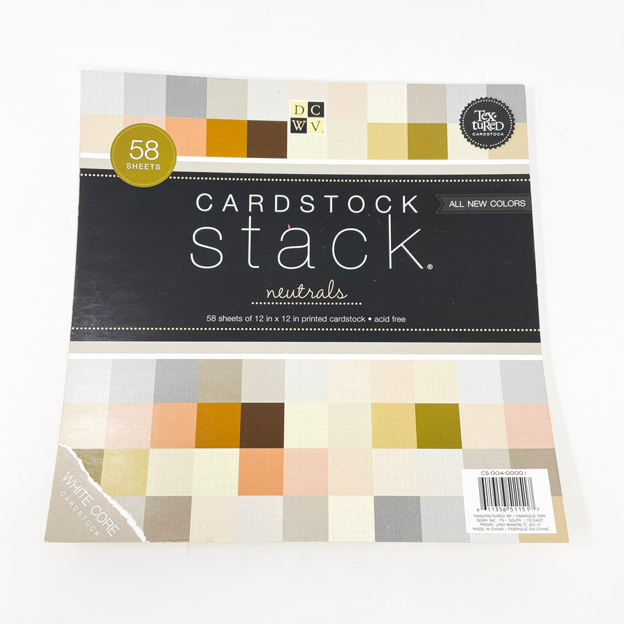 DCWV Neutral Textured Cardstock Stack 12 x 12 Scrapbook Pad