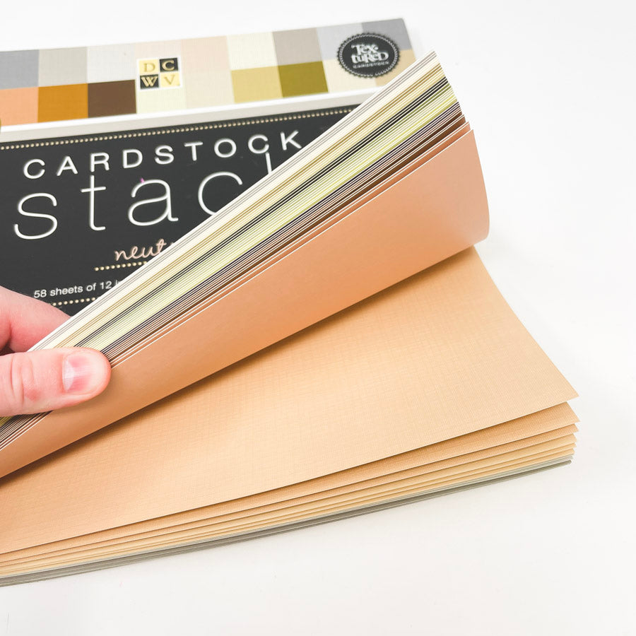 DCWV Neutral Textured Cardstock Stack 12 x 12 Scrapbook Pad