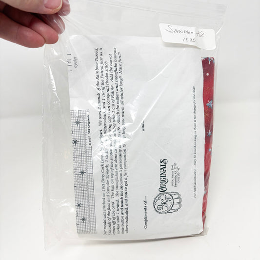 Warm Wishes - Snowman Cross Stitch Kit with Fabric