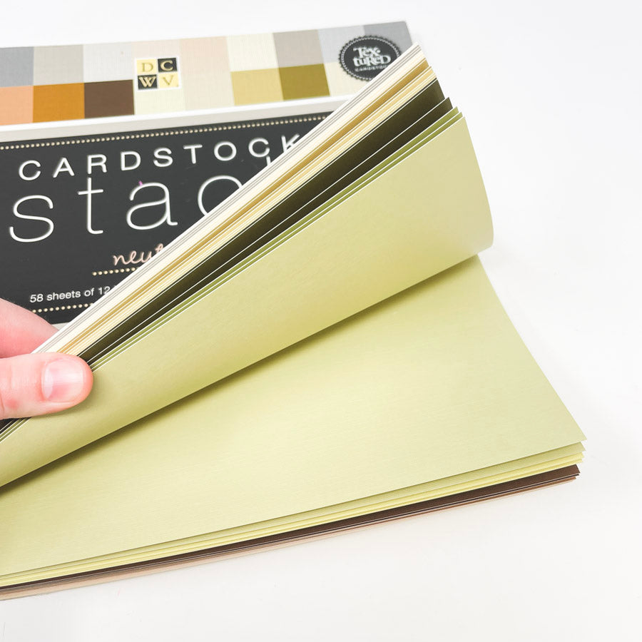 DCWV Neutral Textured Cardstock Stack 12 x 12 Scrapbook Pad