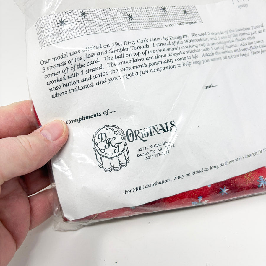 Warm Wishes - Snowman Cross Stitch Kit with Fabric