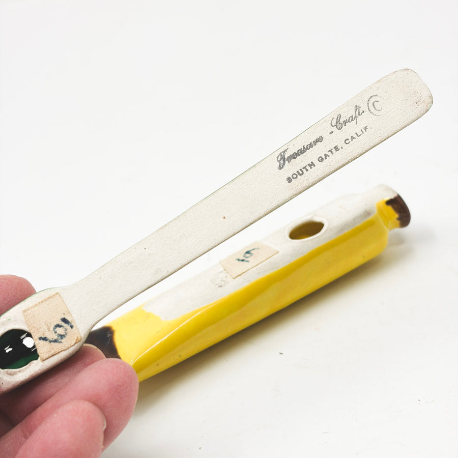 Vintage Treasure Crafts Toothbrush and "Toofpaste" Salt & Pepper Shaker Set