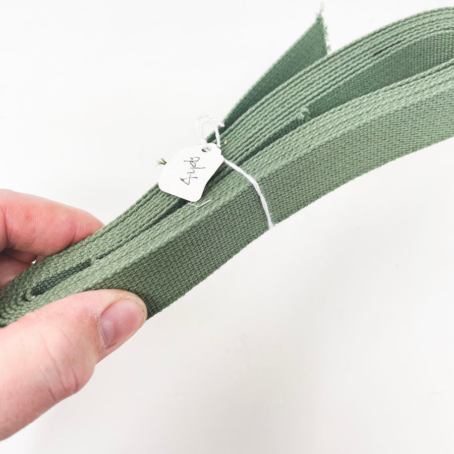 Dark Green Cotton Strapping - 4 yds