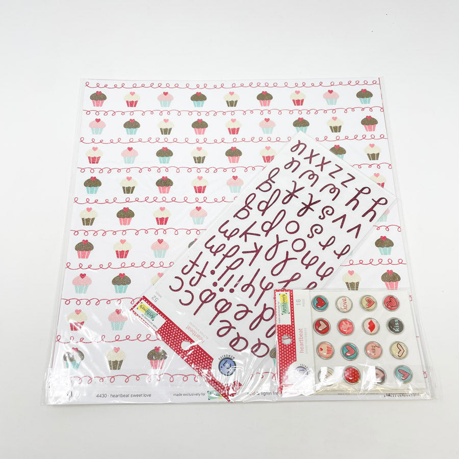 Cupcakes & Alphabet Scrapbook Pack