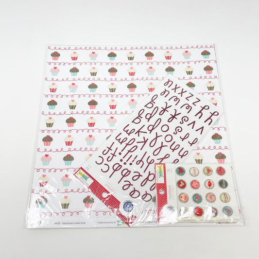 Cupcakes & Alphabet Scrapbook Pack