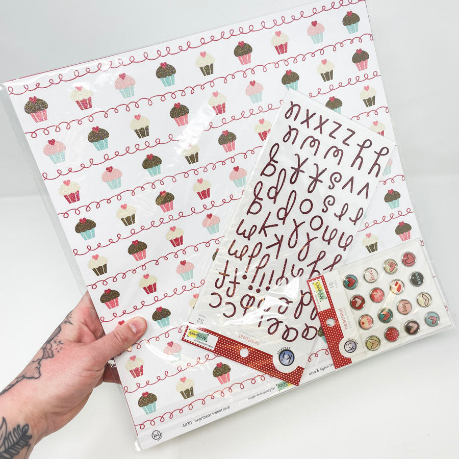 Cupcakes & Alphabet Scrapbook Pack