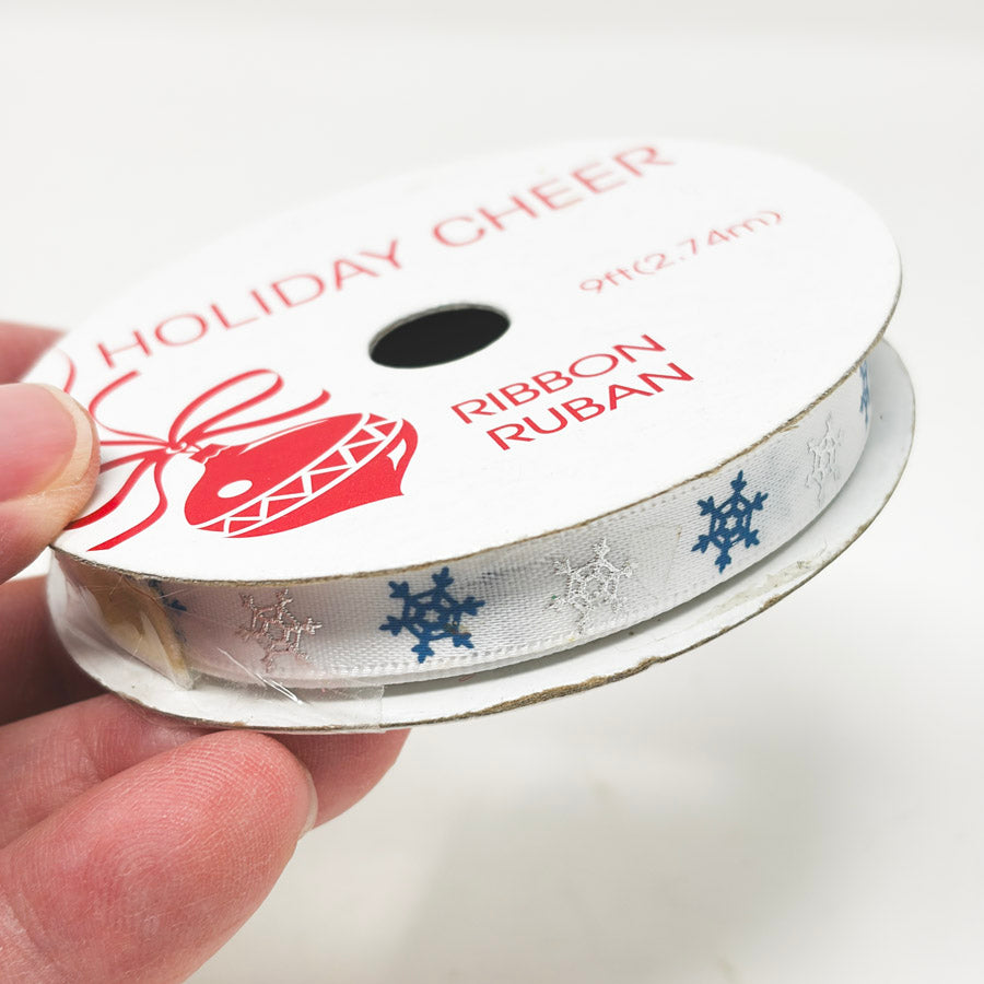 Holiday Cheer Snowflake Ribbon Spool