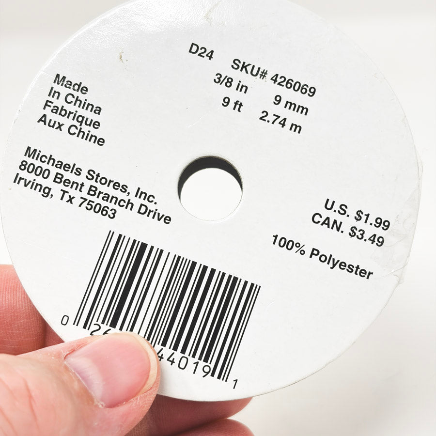 Thin Silver Ribbon Spool