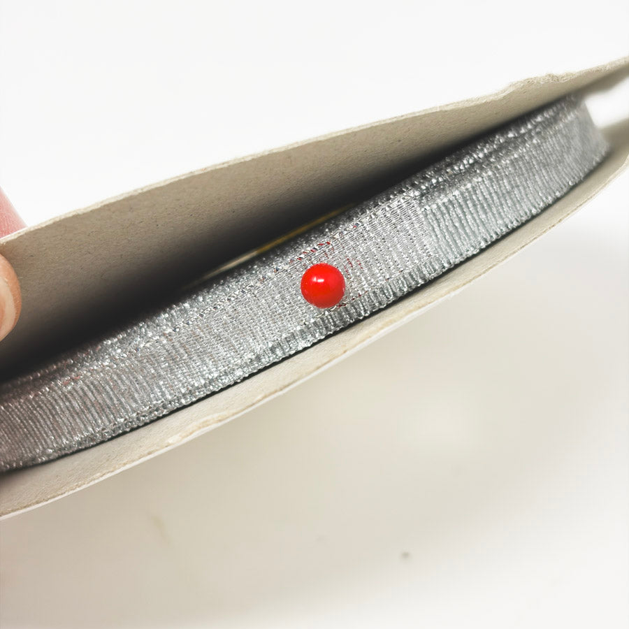 Thin Silver Ribbon Spool