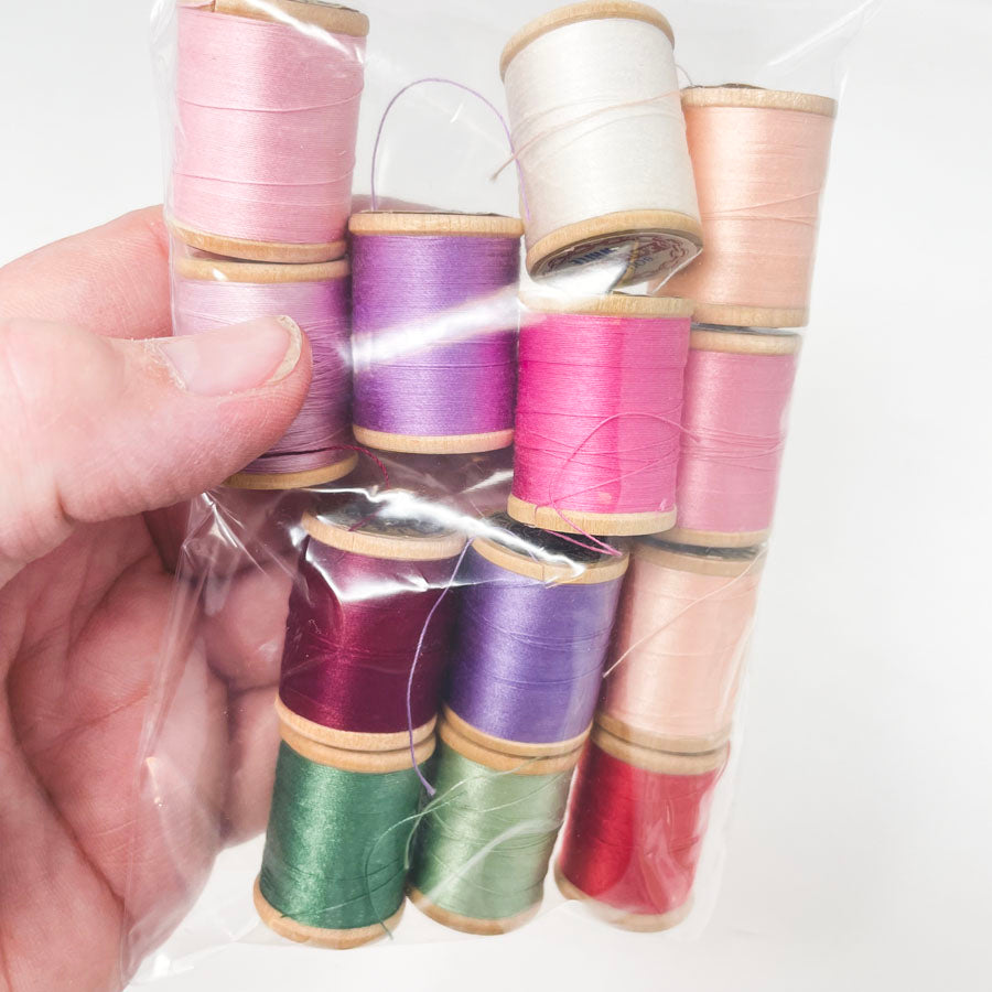 JP Coats Thread Bundle - Wooden Spools