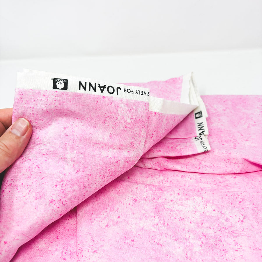 Appx 5 yd - Pink Distressed Pattern Cotton Fabric