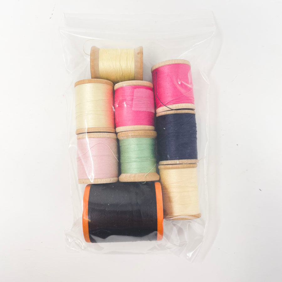 Belding Corticelli Wooden Spool Thread Bundle