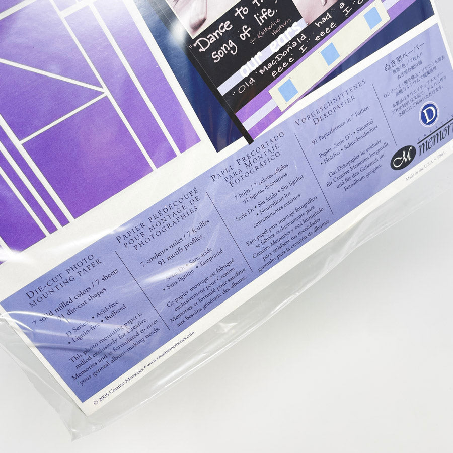 Creative Memories Short Cuts Cool Die Cut Photo Mounting Paper