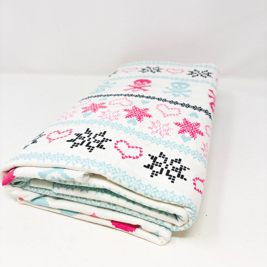 Appx 3 Yds 8-Bit Flannel Fabric