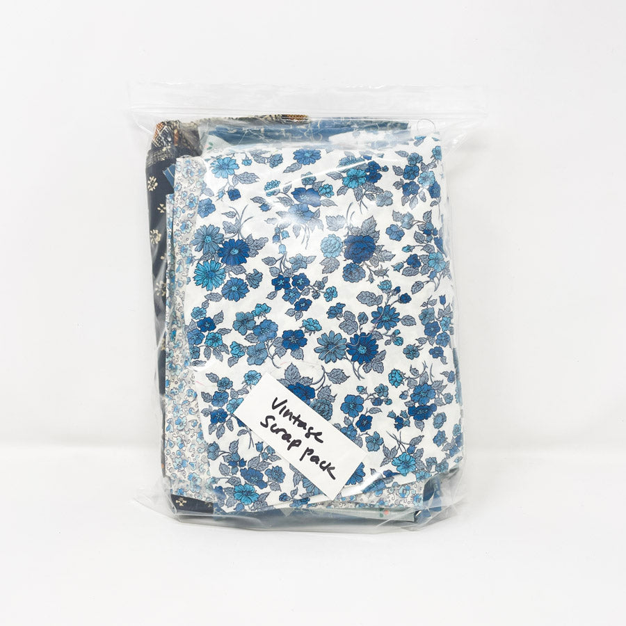 Blue to Black – Vintage Fabric Scrap Pack