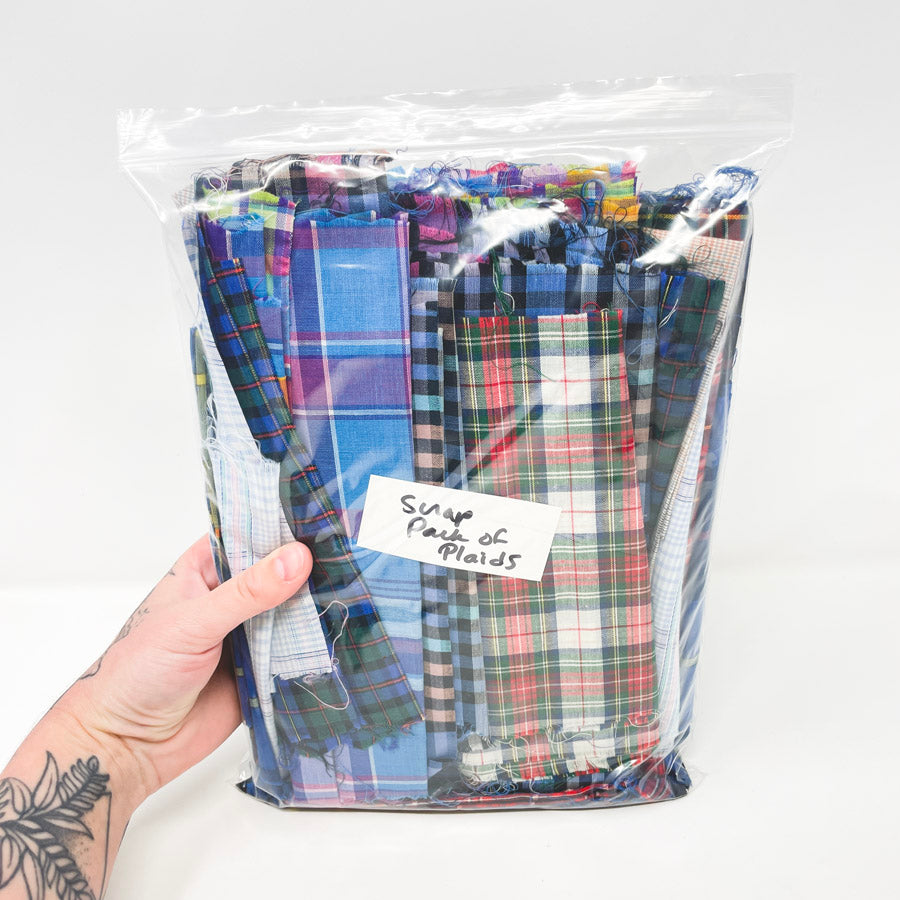 Mostly Madras – Vintage Fabric Scrap Pack