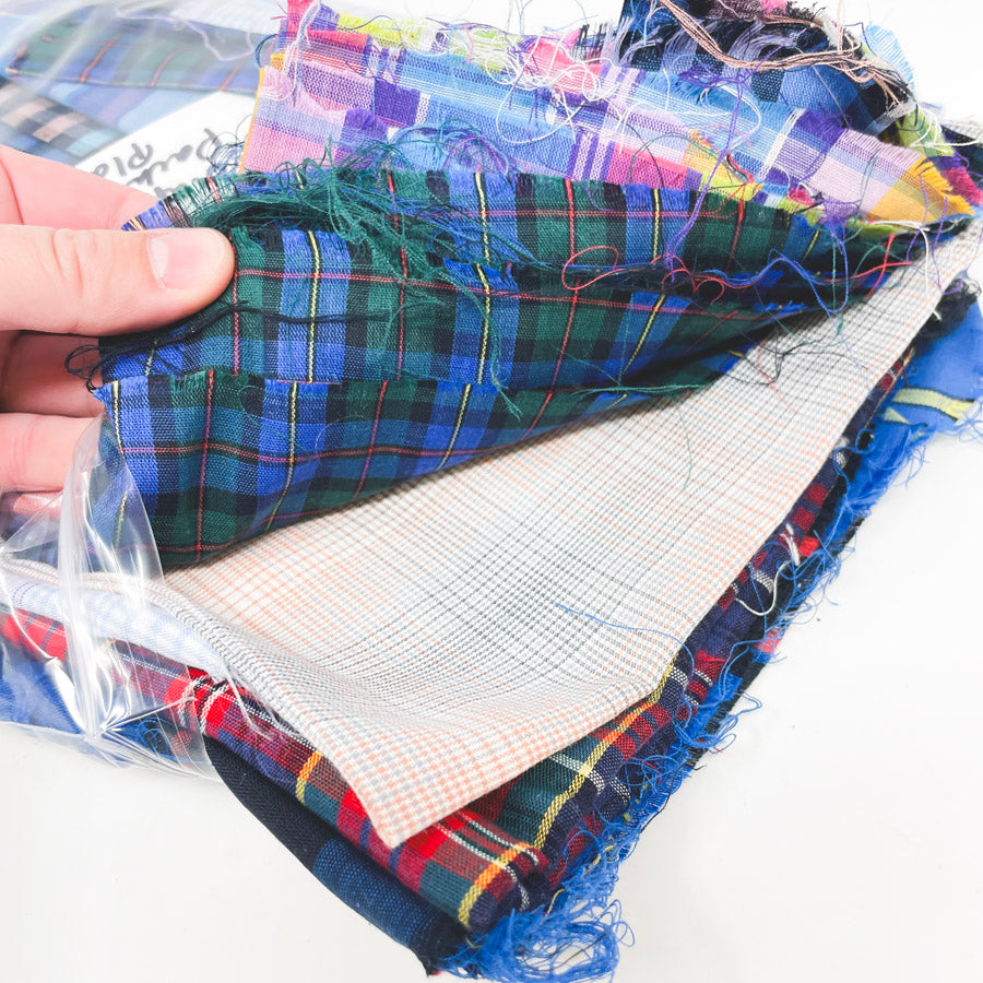 Mostly Madras – Vintage Fabric Scrap Pack