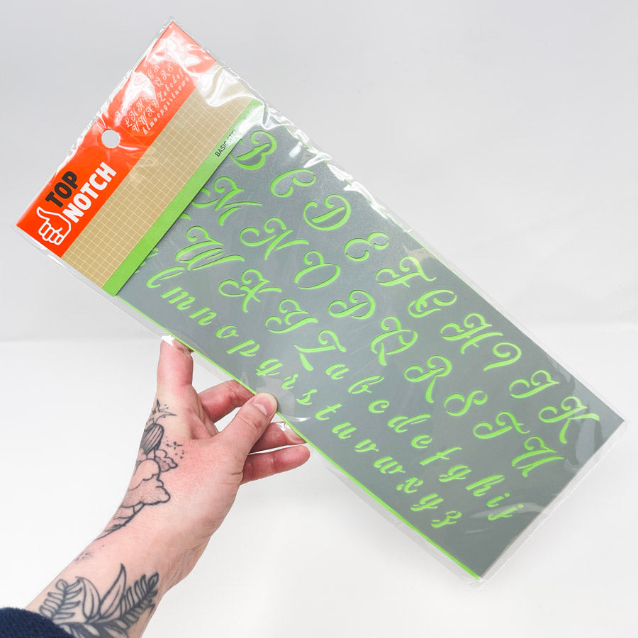 Top Notch Alphabet Stencil