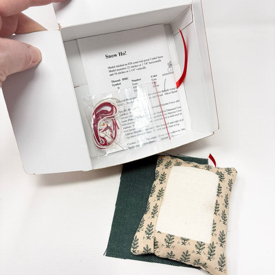 Snow Ho Cross Stitch Pillow Kit