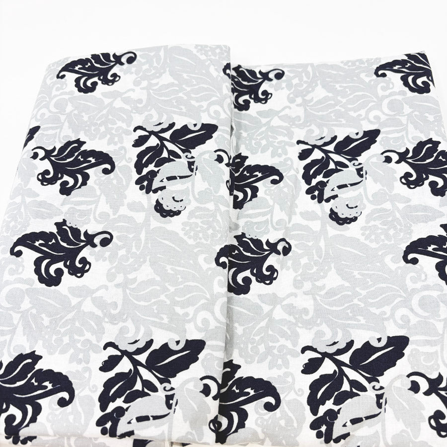 Appx 3 Yds Overlapping Florals Cotton Fabric
