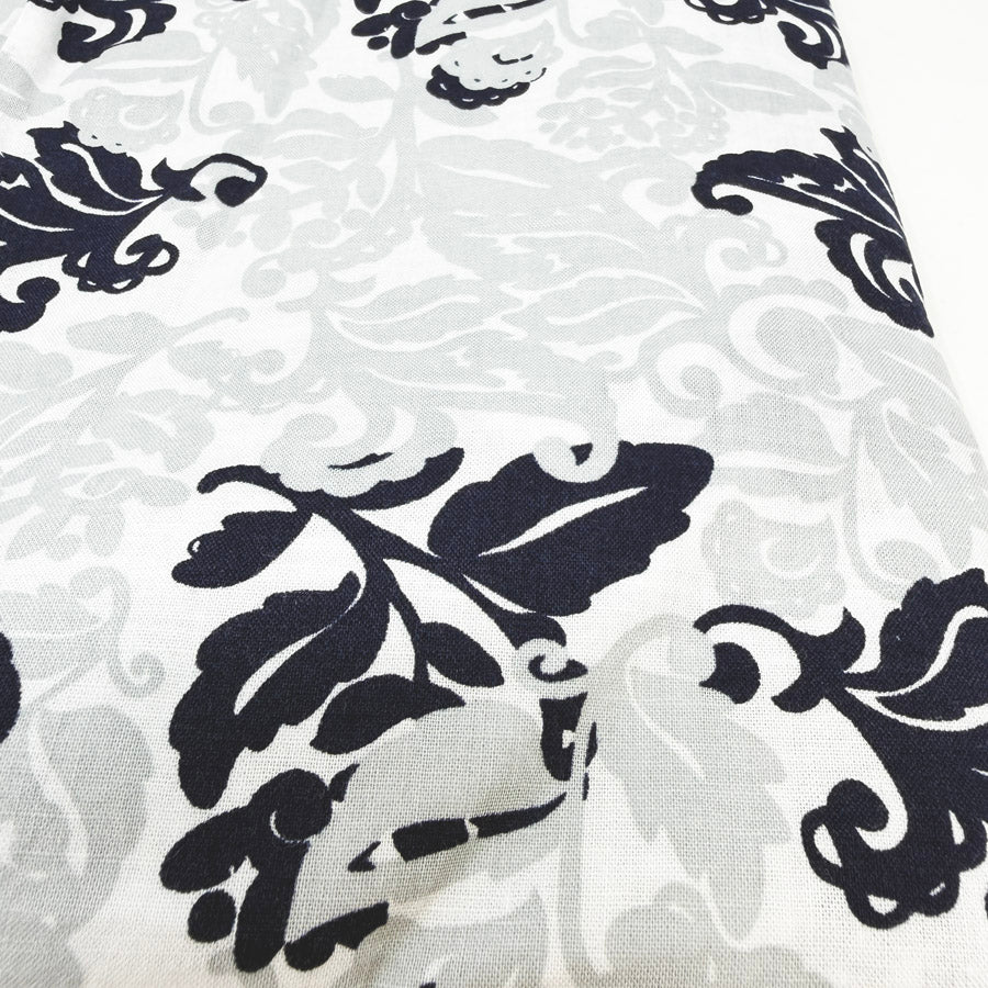 Appx 3 Yds Overlapping Florals Cotton Fabric