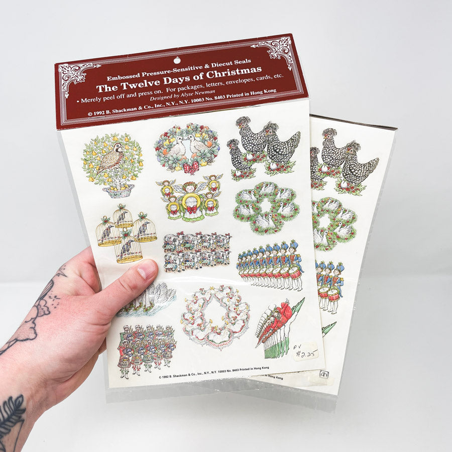 The Twelve Days of Christmas Peel and Press Seals