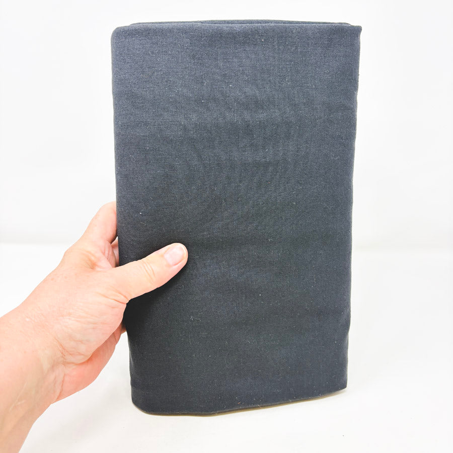 Appx 3 Yds Black Stiff Cotton Fabric