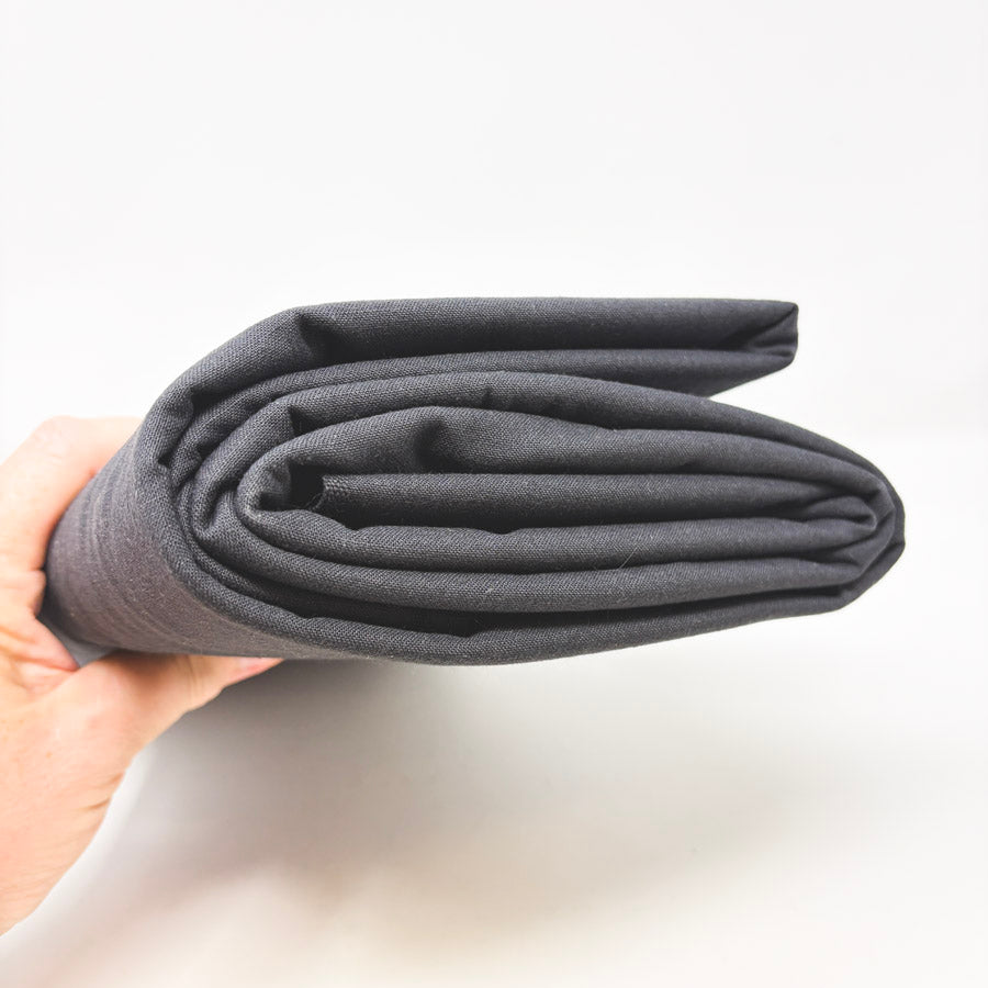 Appx 3 Yds Black Stiff Cotton Fabric