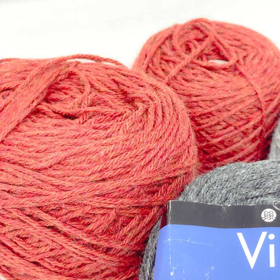 Berroco Vintage Red/Grey Yarn Bundle