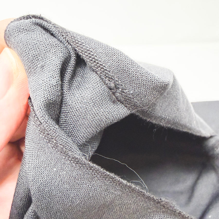 Appx 3 Yds Black Stiff Cotton Fabric