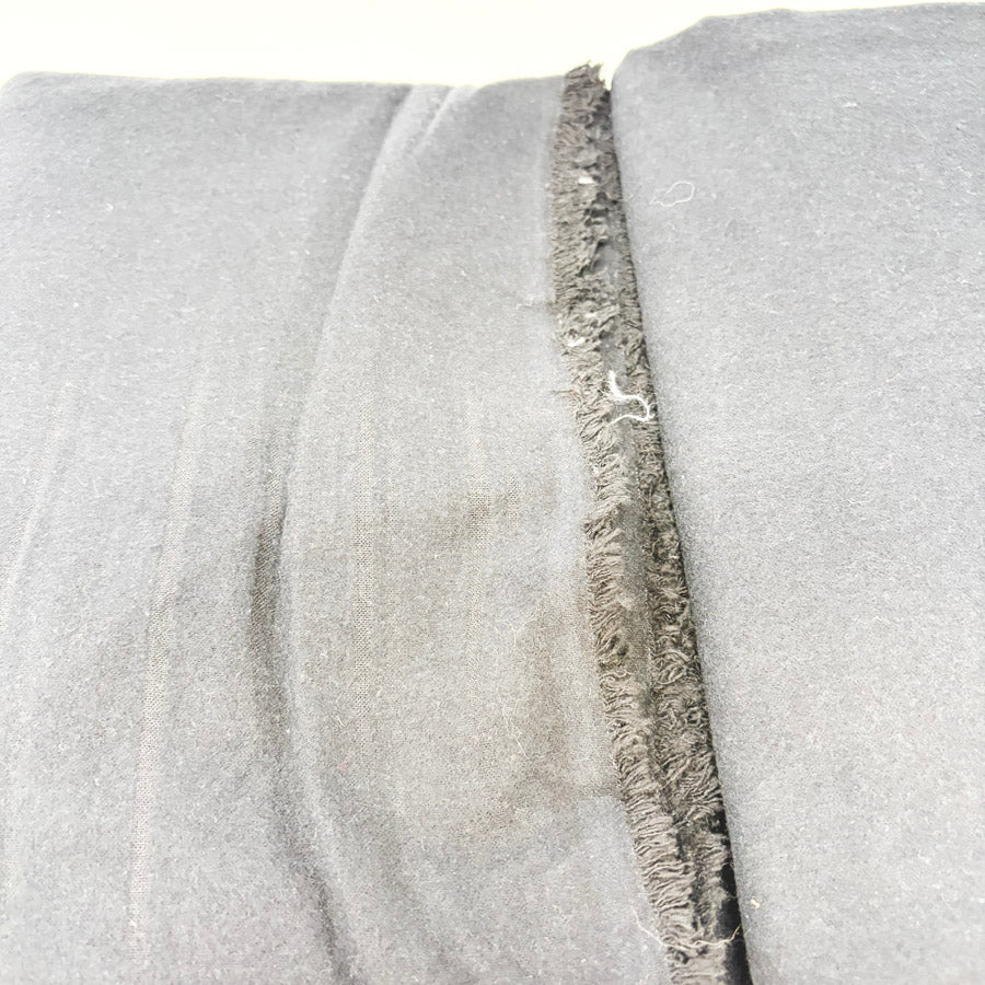 Appx 3 Yds Black Brushed Flannel