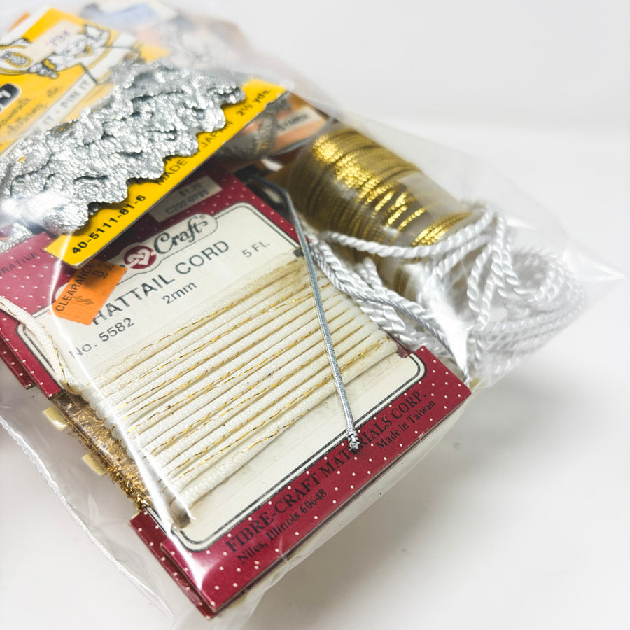 Silver & Gold RIbbon & Trim Remnants Bundle