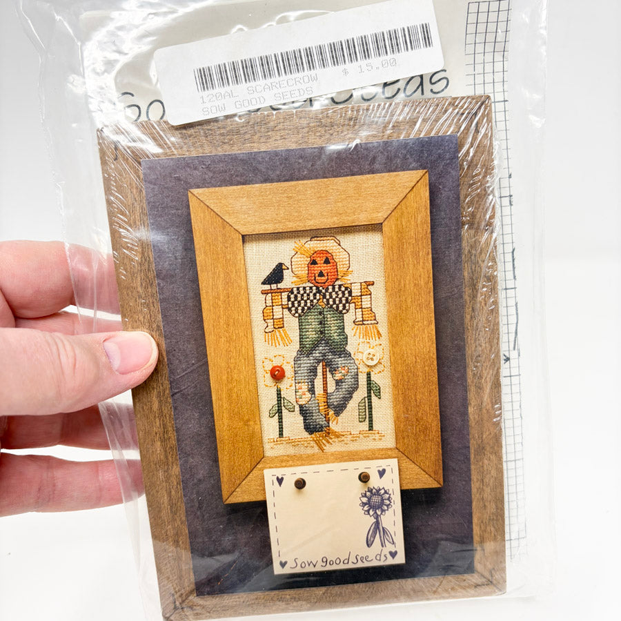 Scarecrow – Framed Sow Good Seeds Cross Stitch Kit