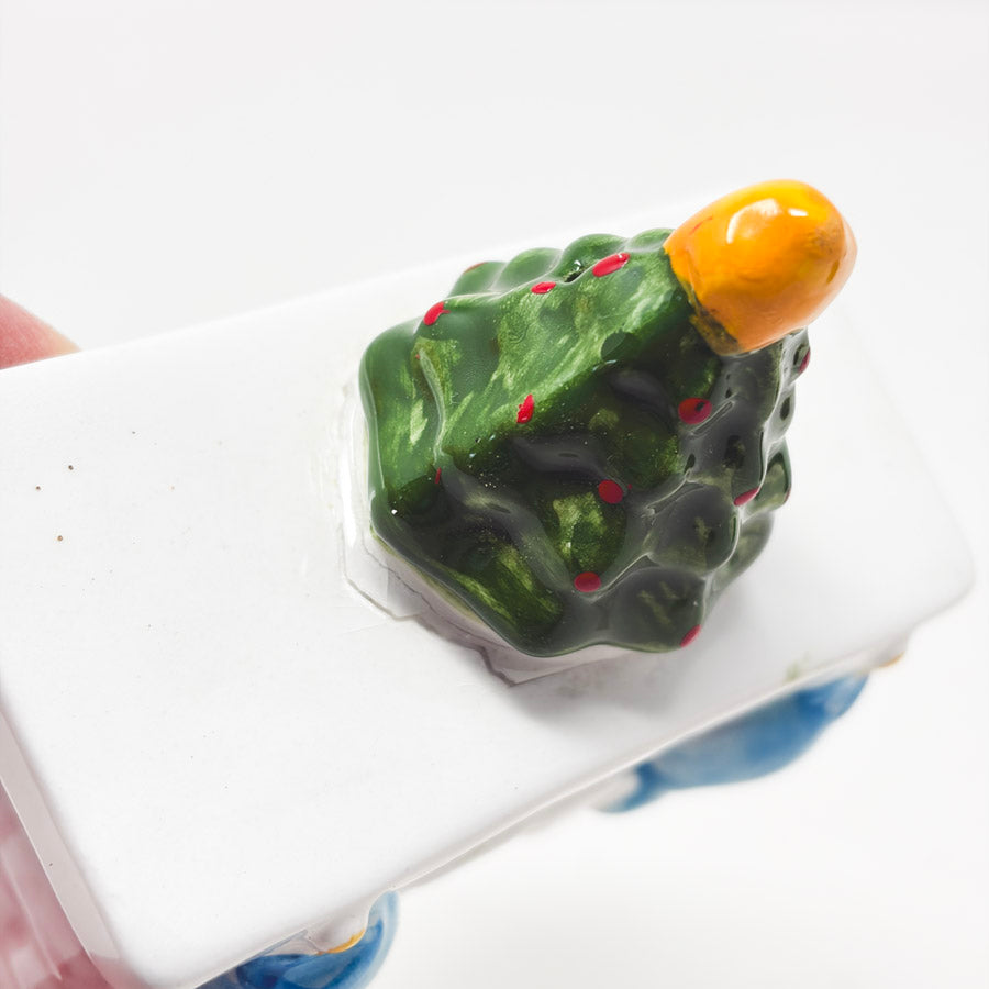 Christmas Fireplace Salt & Pepper Shaker Set (Repaired)