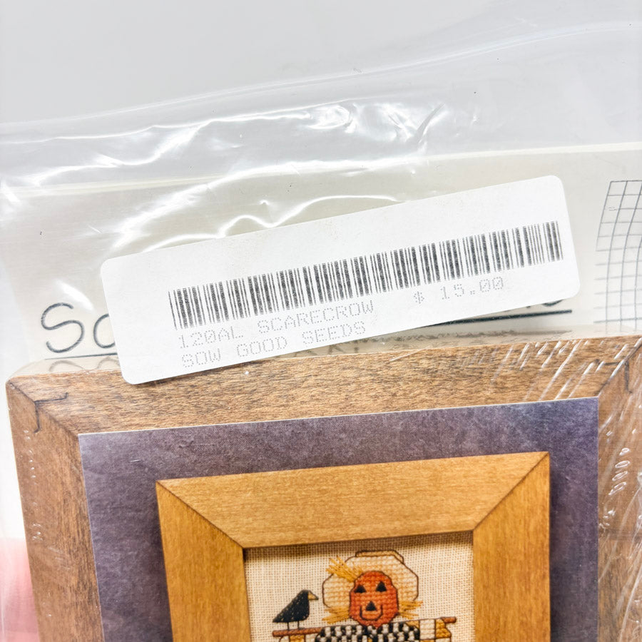 Scarecrow – Framed Sow Good Seeds Cross Stitch Kit