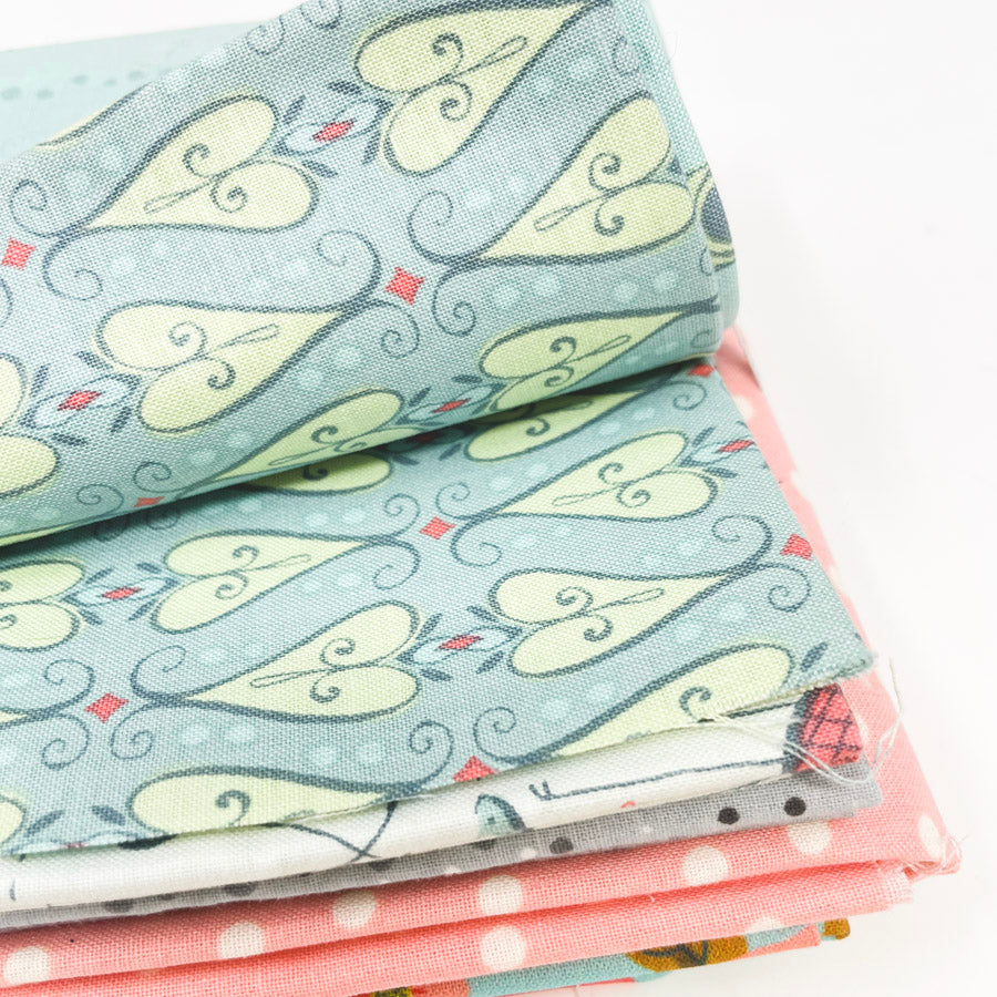 Coral & Aqua Fabric Bundle