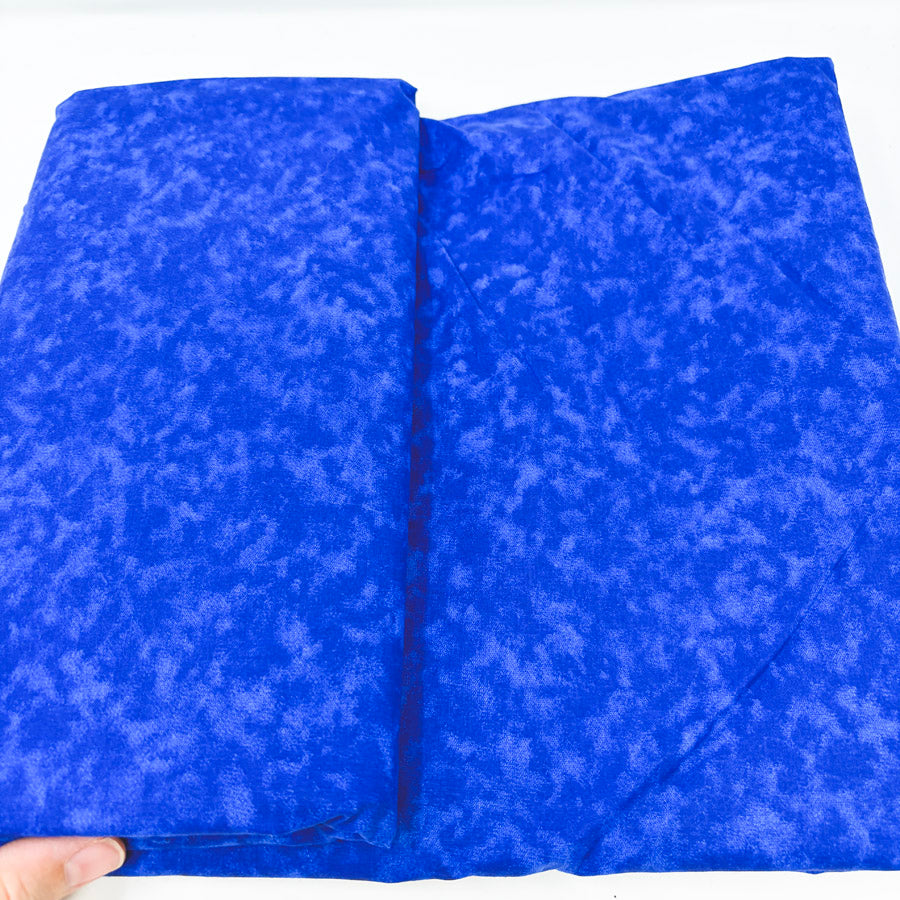 Appx 6 Yds Blue Tie Dye Cotton Fabric