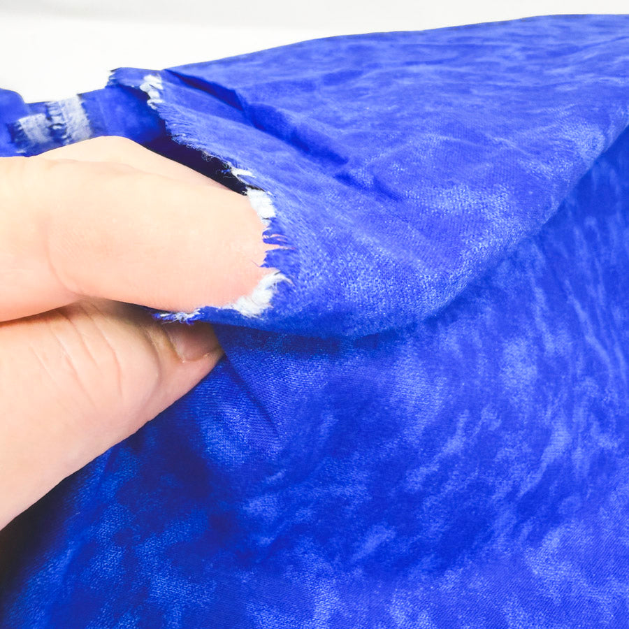 Appx 6 Yds Blue Tie Dye Cotton Fabric