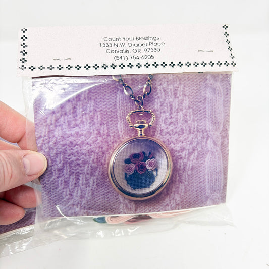 Timeless Treasures Pendant - Count Your Blessings Cross Stitch Kit
