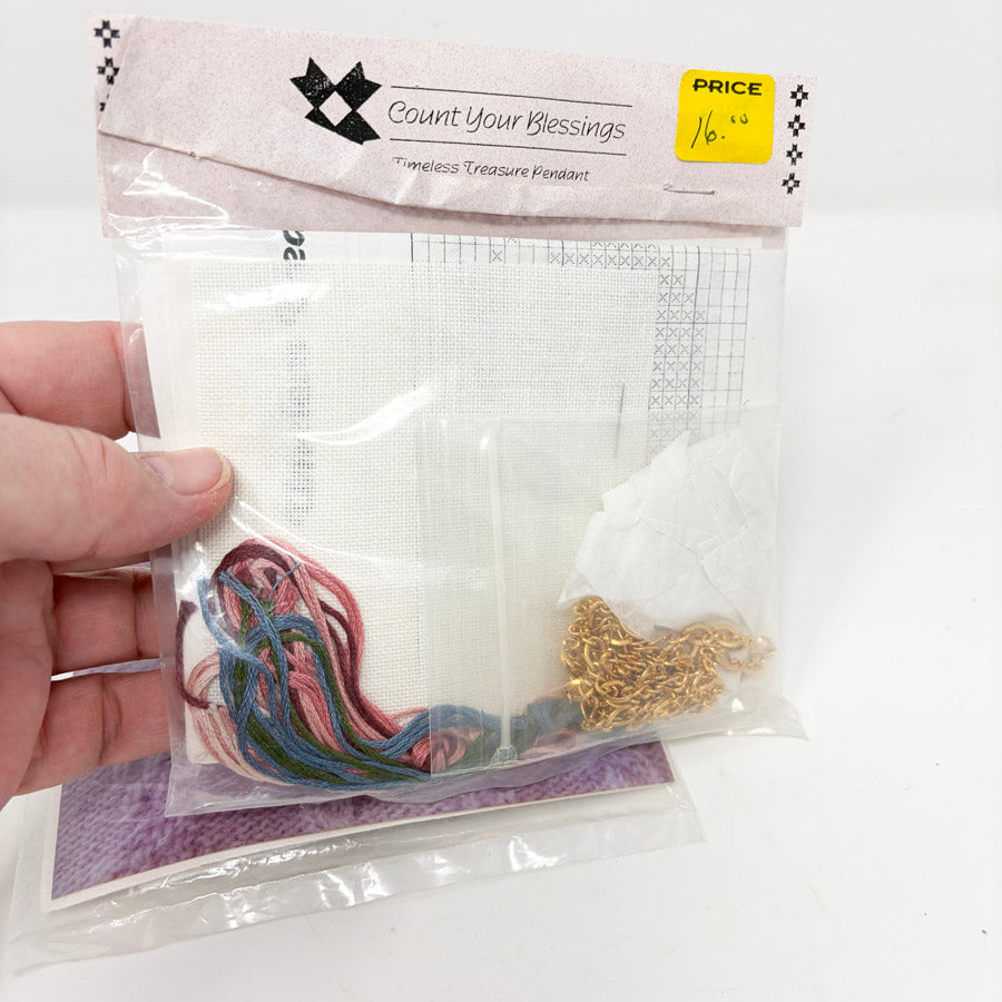 Timeless Treasures Pendant - Count Your Blessings Cross Stitch Kit