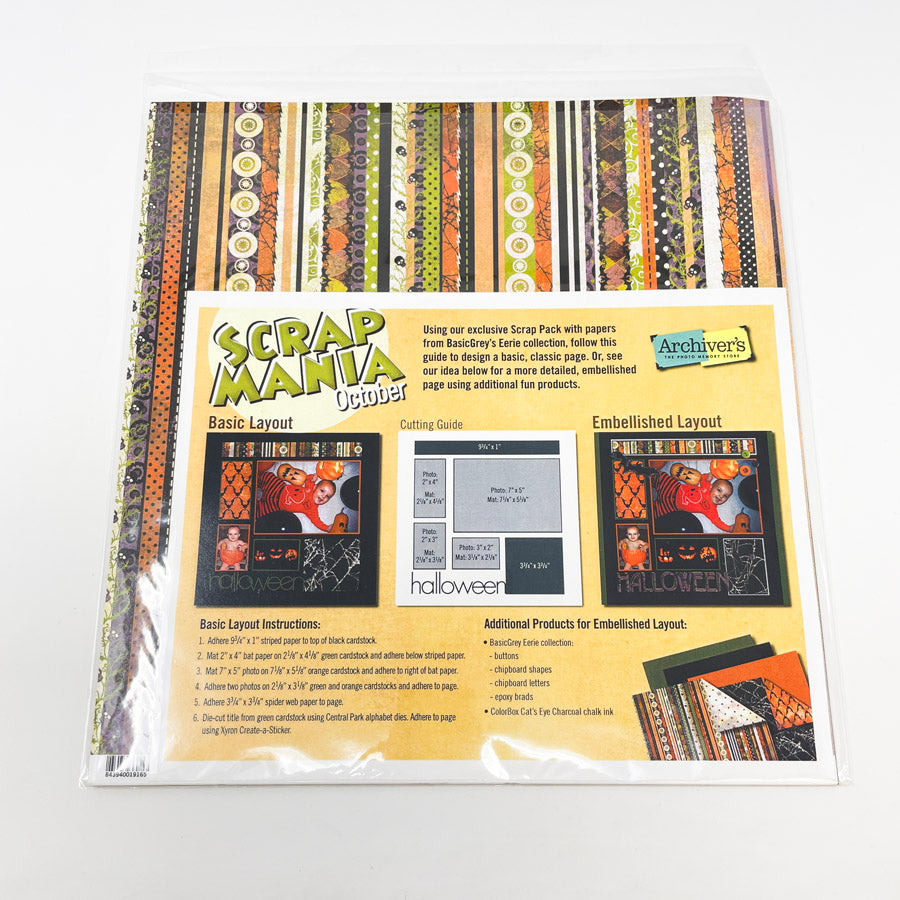 Scrap Mania October 12x12 Paper Pack