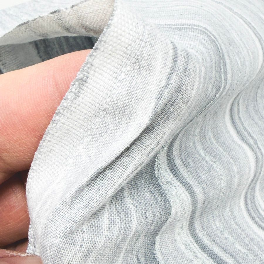 Appx 6 Yds Gray Marbled Cotton Fabric with Glitter Accent